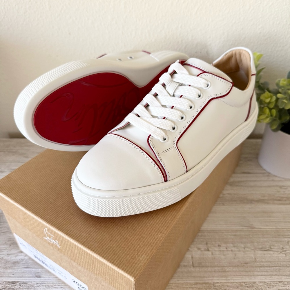 New Christian Louboutin leather women sneakers size 39.5, US 9.5